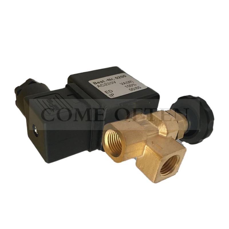 2-Position 2-Way Adjustable Steam Solenoid Valve TJF-08 G1/4" Hot Table Iron Steam Valve Ac220v Dc24v Direct Acting VITON 150℃