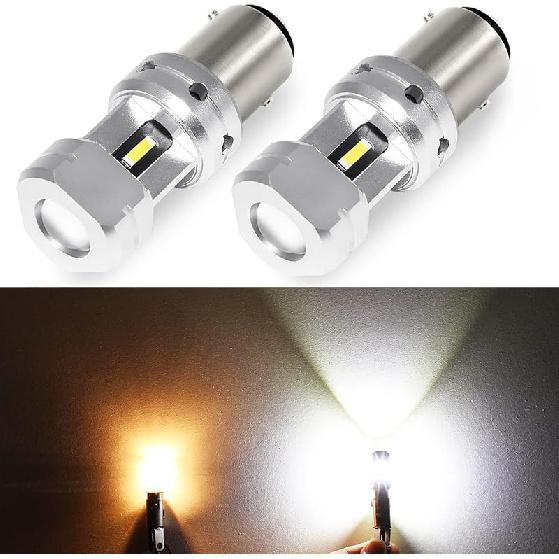 PHINLION 1157 7528 Amber LED Turn Signal Light Bulbs Super Bright 2057 2357 2397 3496 LED Bulb for Blinker and Parking Lights, Amber Yellow белый