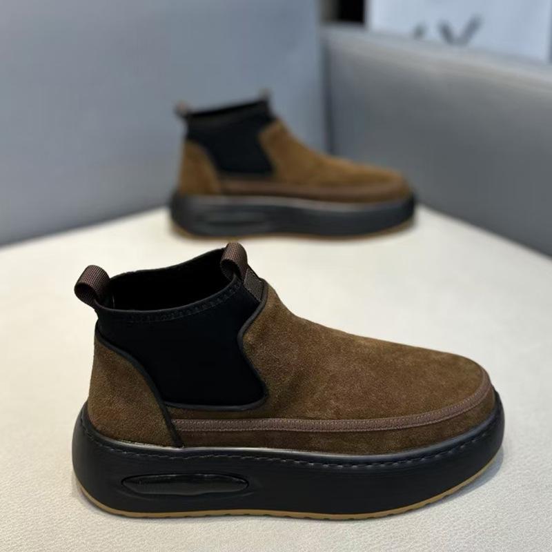 Winter new Japanese retro matte leather thick-soled high-end comfortable break shoes cr