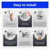 Stainless Steel Suction Cup Hooks Wall Mount Hanging Towel Rack Strong Suction Cup Holder  Mirrors