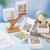 20pcs Paper Candy Boxes Bakery Box with PVC Clear Window for Party Wedding Baby Shower Square White 9.5x9.5x3.5cm
