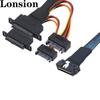 Low Profile PCIE-8654 8I 74P To U.2 SFF-8639 + 15P Cable with Screw Holes