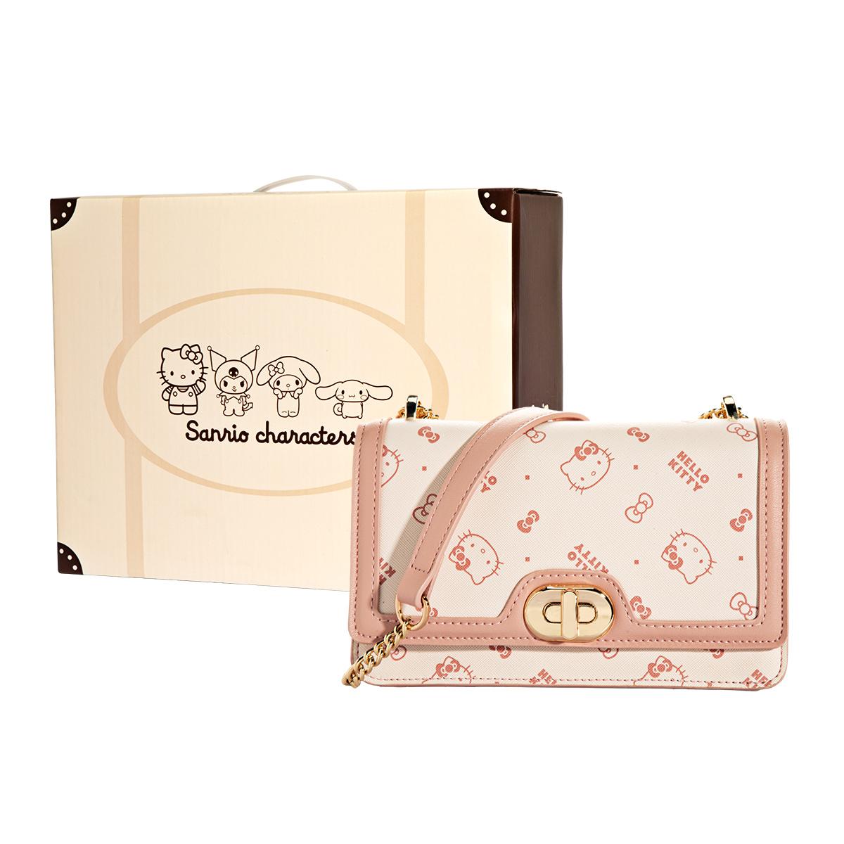 

Новая сумка через плечо из искусственной кожи Sanrio Hello Kitty, сумка кроссбоди, маленькая квадратная сумка женская HHF41125 21.1*6.1*12.4CM