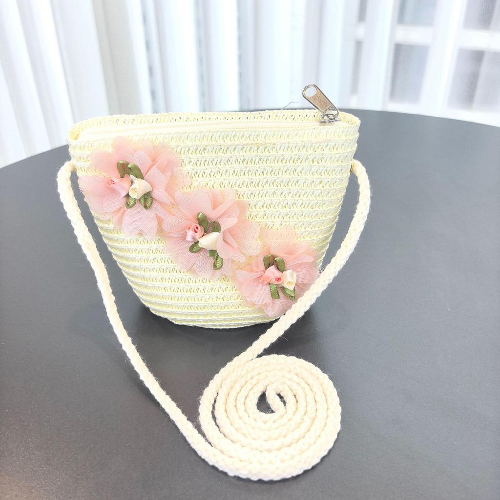 Hübscher Hirtinnen-Strohhut für Mädchen - Sommer-Sonnenschutz für Kinder