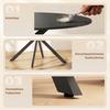 Round Dining Table For 4 People Industrial Style Kitchen Table With Steel Legs For Dining Room Kitchen Black