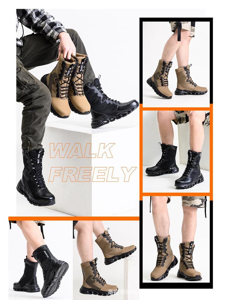Men's Breathable Water-Resistant Anti-Smash High-Top Work Boots