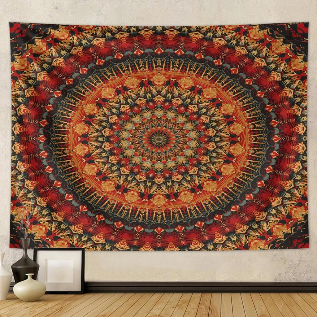VIKAMA Bohemian Style Vintage Tapestry Ethnic Style Mandala Wall Decoration Tapestry For Living Room Backdrop
