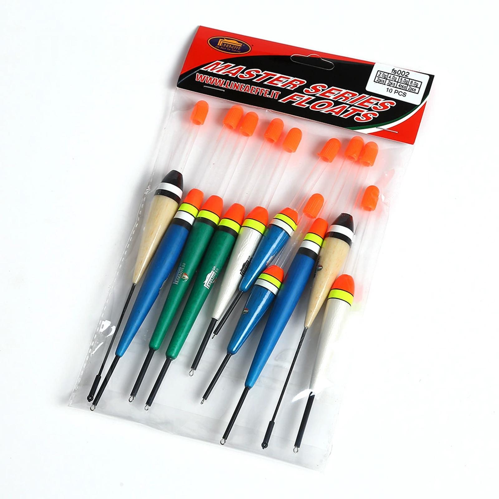10pcs Balsa Wood Fishing Floats Extra Thick Tip High Buoyancy Vertical Standing Float for Freshwater Fishing