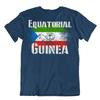 T-shirt Drapeau Guinée Équatoriale T-shirt Tee top carte de ville continent arbre coton soie