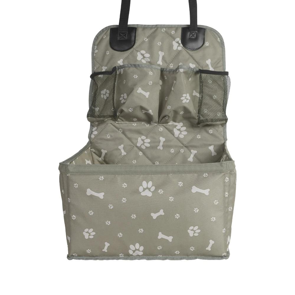 Dog Car Seat with Storage Pockets Travel Dog Car Seat Cover Folding Hammock Dog Car Seat Basket for Small Medium Dogs