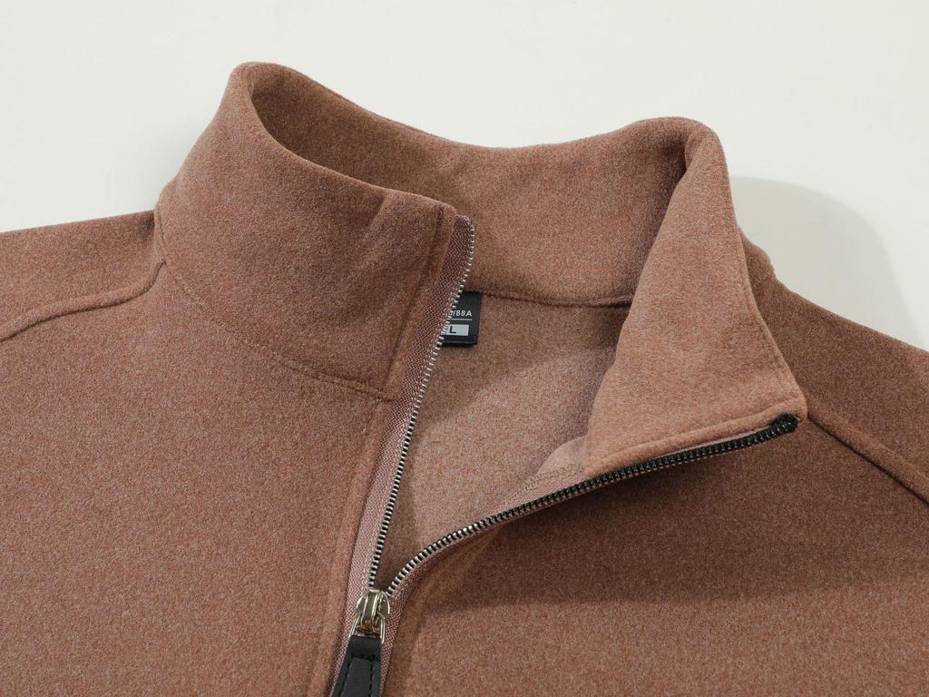 Men’s Thickened Half-Zip Stand-Up Collar Hoodie - Autumn/Winter Sport Casual Top