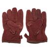 Heat Resistant Gloves Calf Leather Polyester Hand   BBQ Grill Oven Mitts Short Type