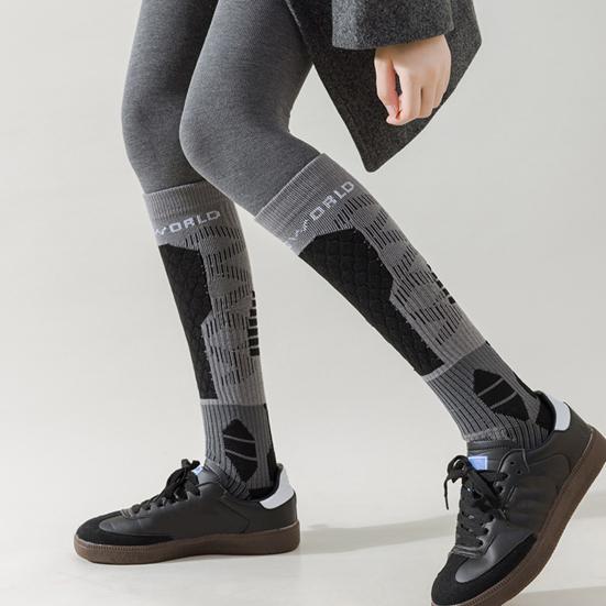 Winter Ski Socks Men Women Thickened Warm Compression Sports Socks Thermal Knee High Socks for Mountaineering Snowboarding Skiing
