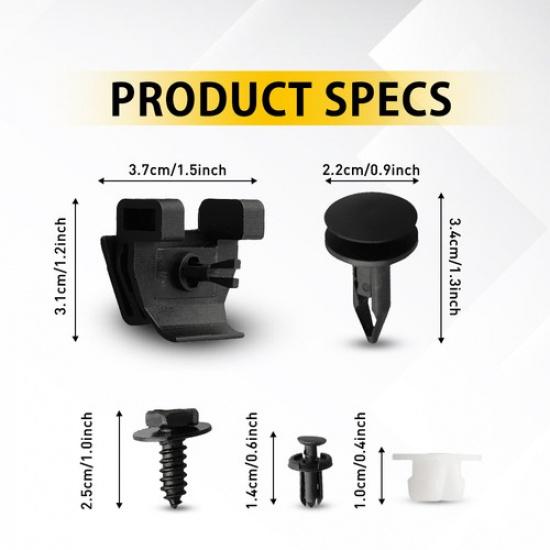 Front Bumper Fastener Fix Clips Retainer Replacement Fit 2009-19 Toyota Corolla