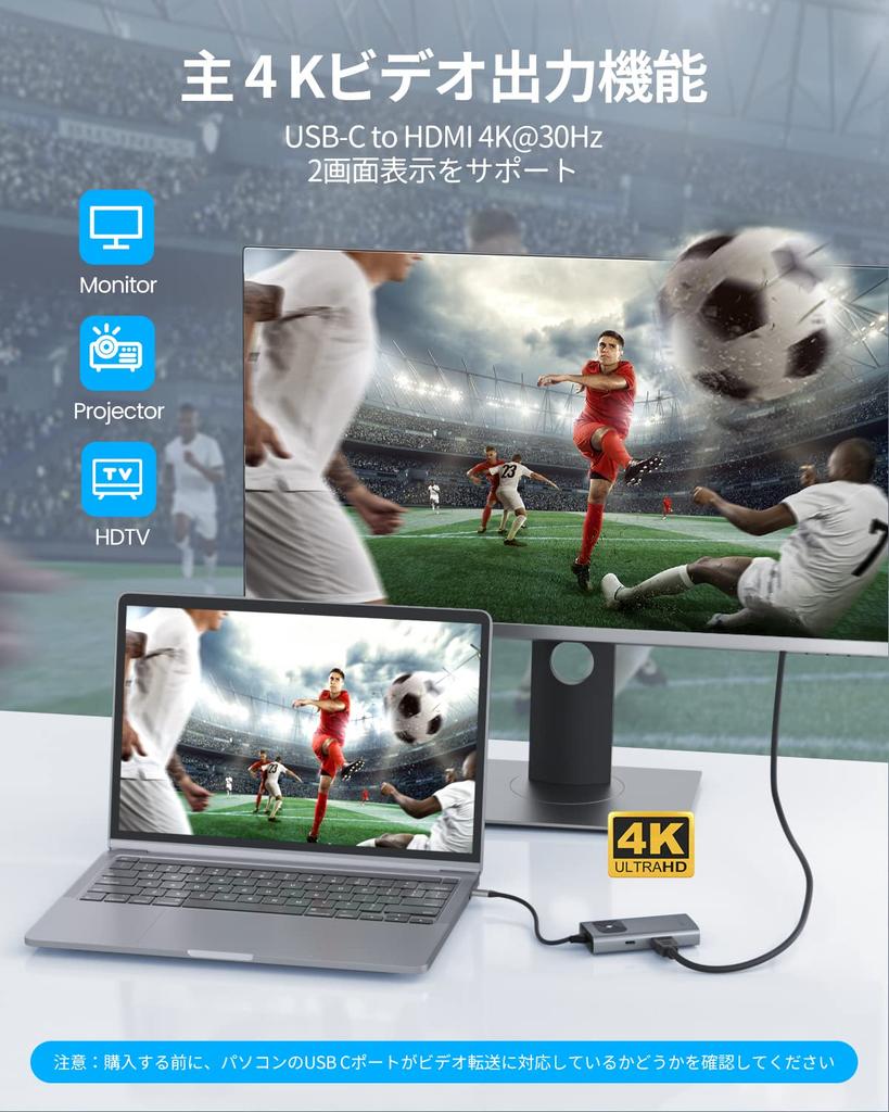 GiGimundo USB C Hub with USB 5Gbps Data PD 60W Fast Lightweight Aluminum Alloy Compatible with iPad and Ideal for Business and Working from Home