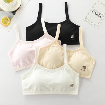 Junior High & High School Girls' Pure Cotton Vest Bra – Lightweight Student Underwear
