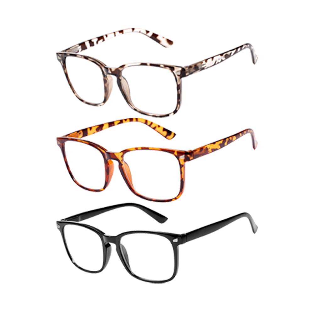 1/2/3/4/5pcs Auto-Focus Blue Light Blocking Reading Glasses – Anti-Fatigue Unisex Oversized Frames with Spring Hinges