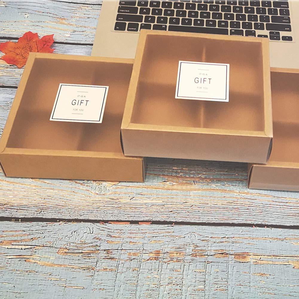 6pcs Frosted Gift Boxes Gift Packing Box with 4-Compartments Divider Goodies Boxes for Jewelry Packaging and Storage Jewelry Making Display