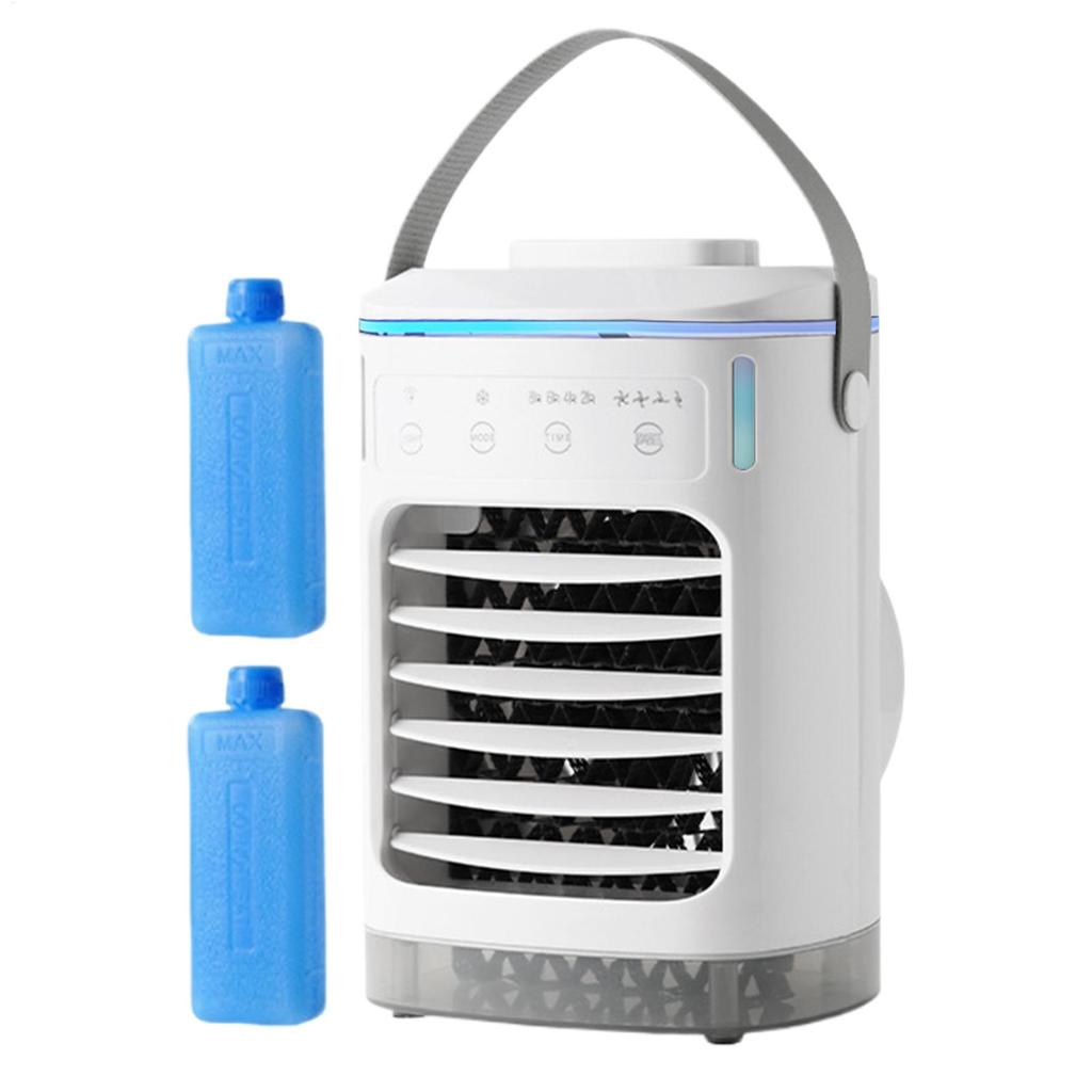 Cooling Fan USB Air Cooler Personal Fan Small Humidifier Rechargeable Quiet with Timer 4 Speeds Cool Gadgets for Dorm Office