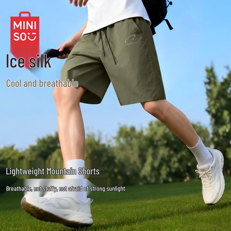 MINISO Men s Ice Silk Trendy Outdoor Shorts 3XL