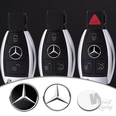 13mm Car Center Badge Key Sticker Aluminum Emblem Decal For Mercedes Benz AMG W168 W212 W213 W220 W204 W202 W176 GLE CLA CLS GLC R7