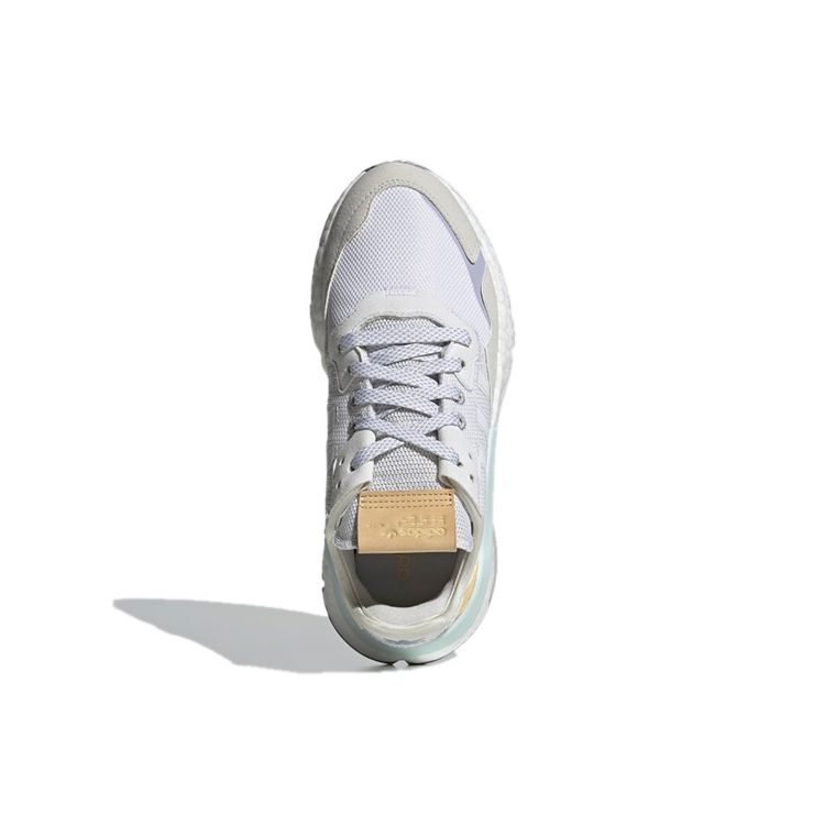 Adidas Originals Nite Jogger Retro Daily Wear Durable Non-Slip Low-Top Lifestyle Shoes Women Sneakers White Gray Purple H01728