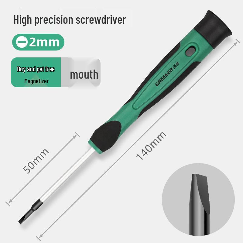 Green Forest Precision Screwdriver Set: Small Cross & Flat for Mobile, Glasses, Computer Repair