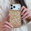 Custodia per Telefono con Glitter Rosa Doratura Stampa Leopardo per iPhone 17 Pro Max 13 14 15 16 promax Lucida Copertura Posteriore IMD