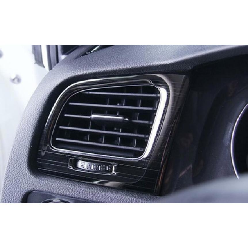 Car L&R AC Air Outlet Vent Cover Trim For VW Golf MK7 MK7.5 2014-19 Black Steel