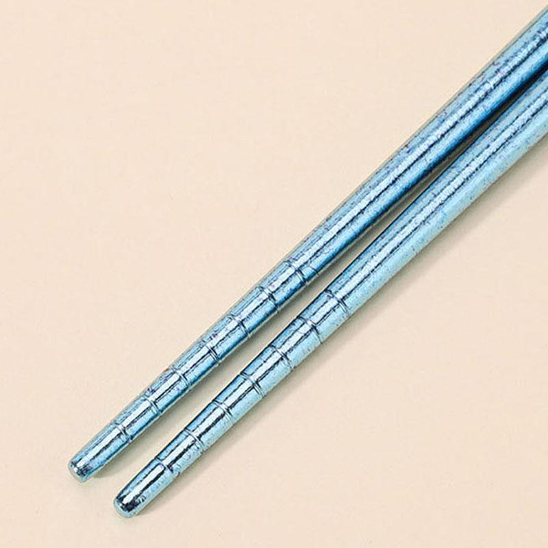 1 Pc 23cm Pure Titanium Chopsticks 5 Colours Available Heat Insulation Luxury Family Tableware For Home Resturant Gathering