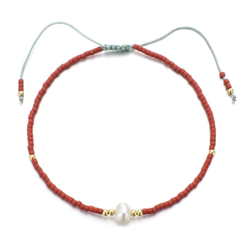 Bohemian Bracelet, Natural Stone Ladies Bracelet, Rice Bead Beaded Bracelet, Hand-woven.