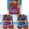 Womens Striped Onepiece Swimsuit With Pushup Fabric For Water Sports Enthusiasts