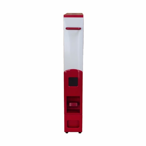 SAMICK Slim Rice Dispenser (Rice Container) for Wash-Free Rice, 12kg, RE-280-3RW, Red/White