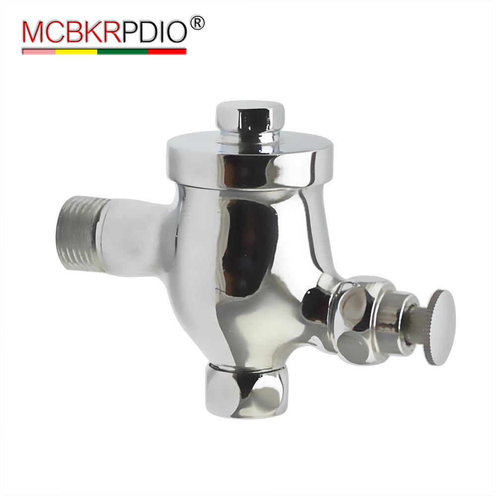 MCBKRPDIO brass toilet flush polished chrome 4seconds timily self-close flush valve for public toilet cold water taps чистый