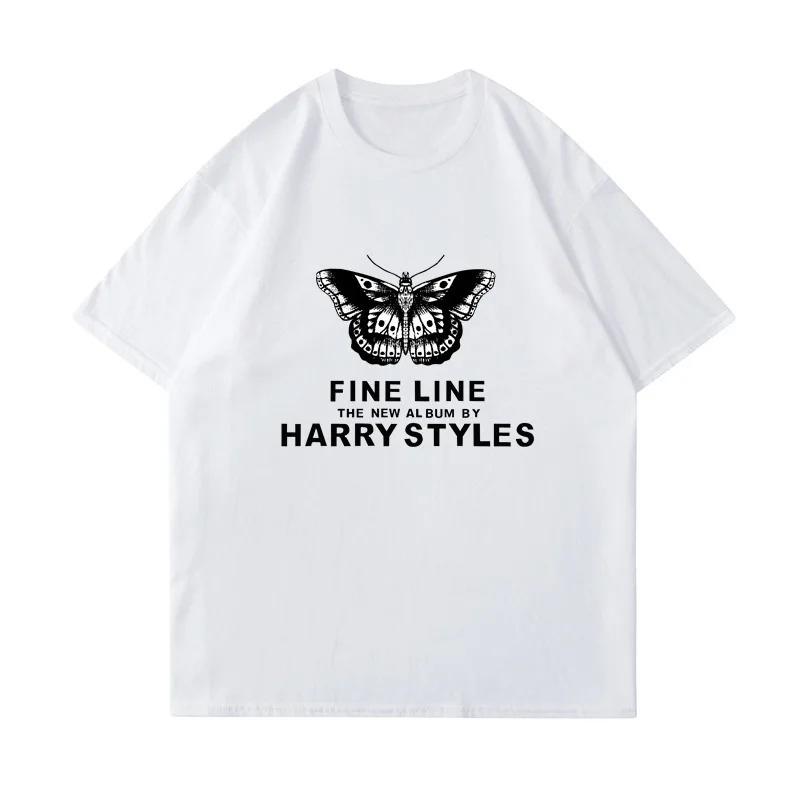 Harry Styles Womens Butterfly Printed Tshirt Summer Fashion Cotton Casual Top Womens Y2K Retro Street Tshirt Clothing Top