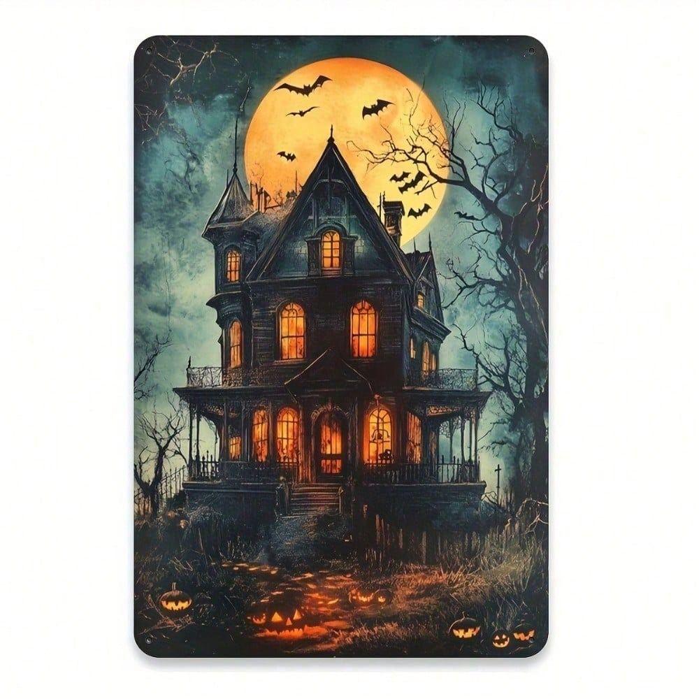 Metal Poster Halloween Vintage Wall Art Home Decor