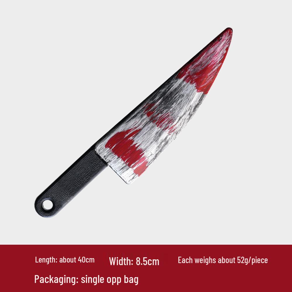 Halloween Simulated Blood Kitchen Knife Prank Prop - Ghost Festival Decoration
