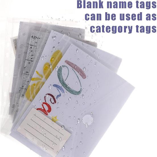 10 Pcs A5 Binder Pockets 5.5 x 8.5 Inches Mini Binder Pocket 7-Hole Binder Pocket Folders Mini Binder Dividers Clear Binder Folders Envelopes