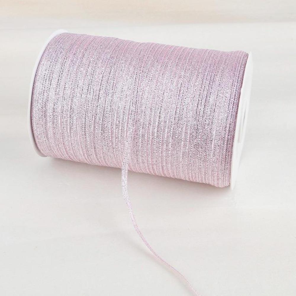 3MM*18M Glitter Ribbon 20Yards Silk Satin Texture Silk Satin Ribbon Glitter Material DIY Craft Sewing Piping Ribbon