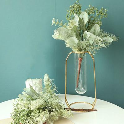 Neue DIY Kunstblumen mit Gras gemischter Strauß Kunstpflanzen Cinerarie Grüne Blätter Hochzeit Heimdekoration Arrangement Kranz