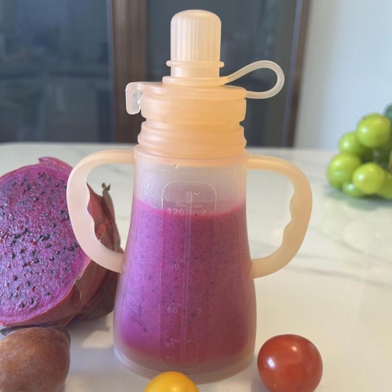 Soft Silicone Squeeze Baby Food Bag Bottle for Easy Feeding and Parental Assistance Infants Toddler Puree Organiser Bag