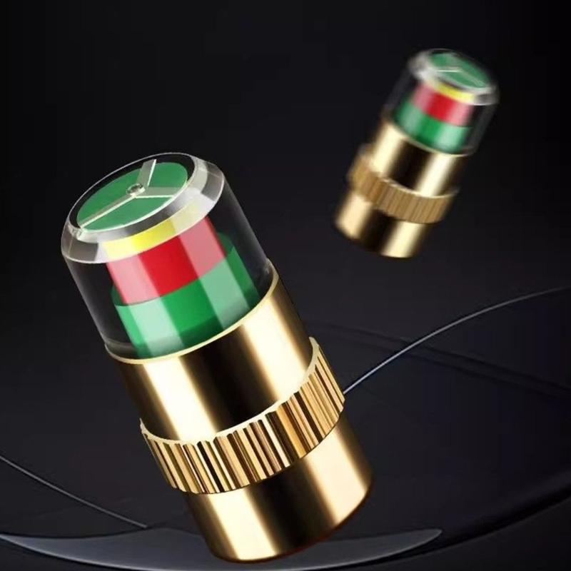 Visual Tire Pressure Indicator Cap for Quick Check with Green Yellow Red Warning Helps Avoid Blowouts Improve Safety on All Vehicles