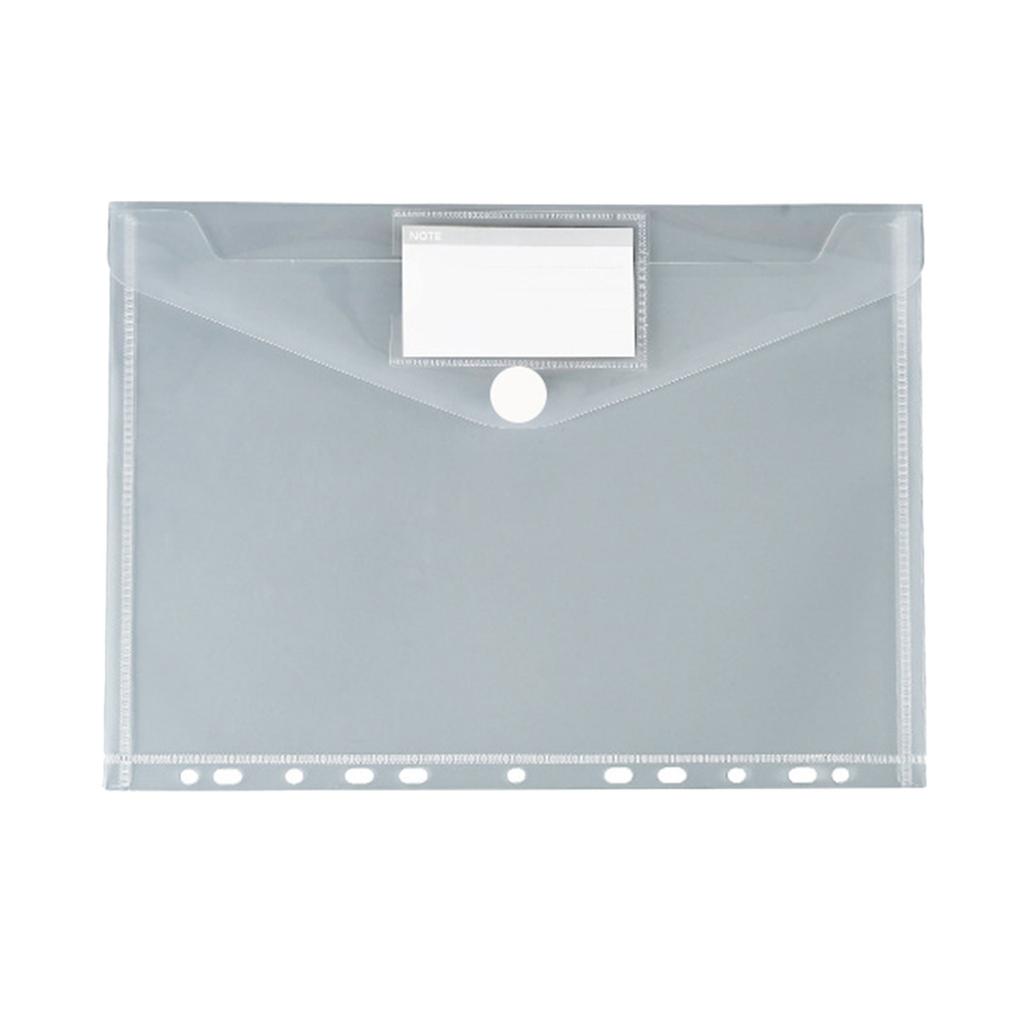 A4 File Folder Clear Document Bag Document Folder with 11 Hole Edge Paper Storage Bag School Office Supplies