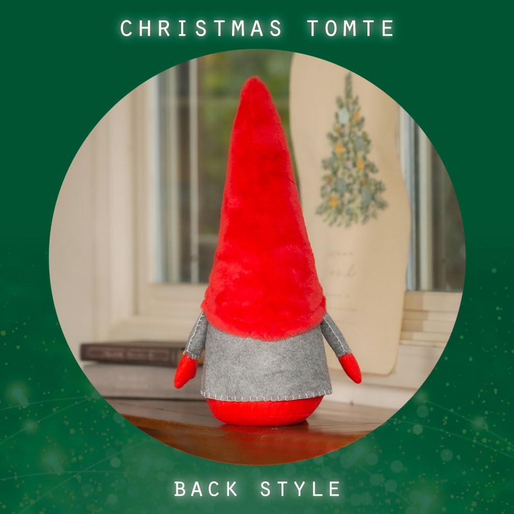 Devalier Yule Tomte Christmas Nordic Santa Claus Stylish Christmas Room Yule Tomte Ornament, Fairy, 42cm, Large, Design, Ornament, Accent, (Red)