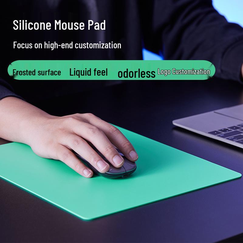 Gesong Non-slip Liquid Silicone Mouse Pad - Dirt-resistant, Small Creative Desk Pad for Office & Gaming Keyboard