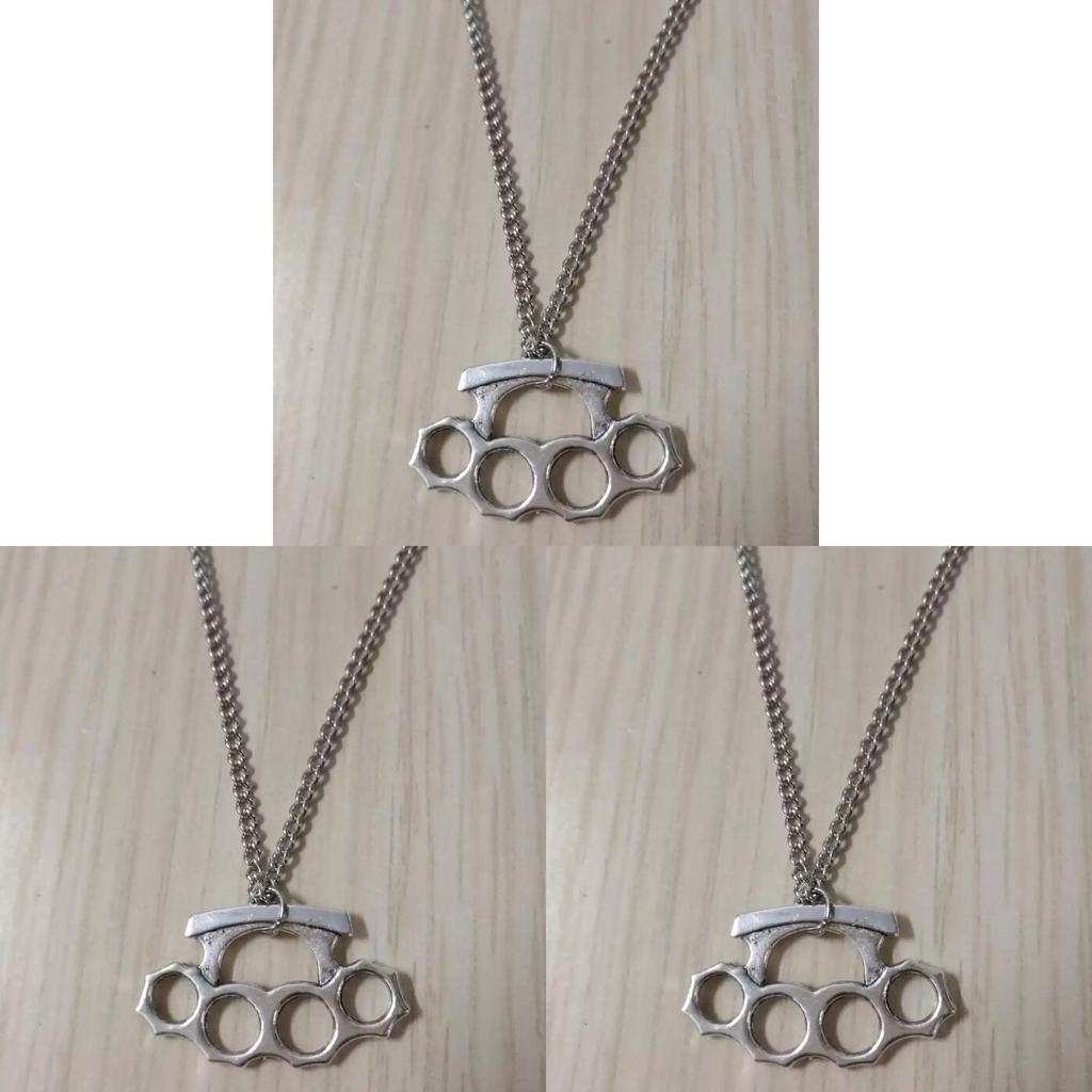 Geometric Alloy Pendant Necklace For Men Women With Cross Chain Metal Fashion Jewelry