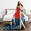Macron for Sure Aviator Glasses Parody Fleece Throw Blankets Pop Art Meme Bedding Throws Knitted Blanket Outdoor Multi-function