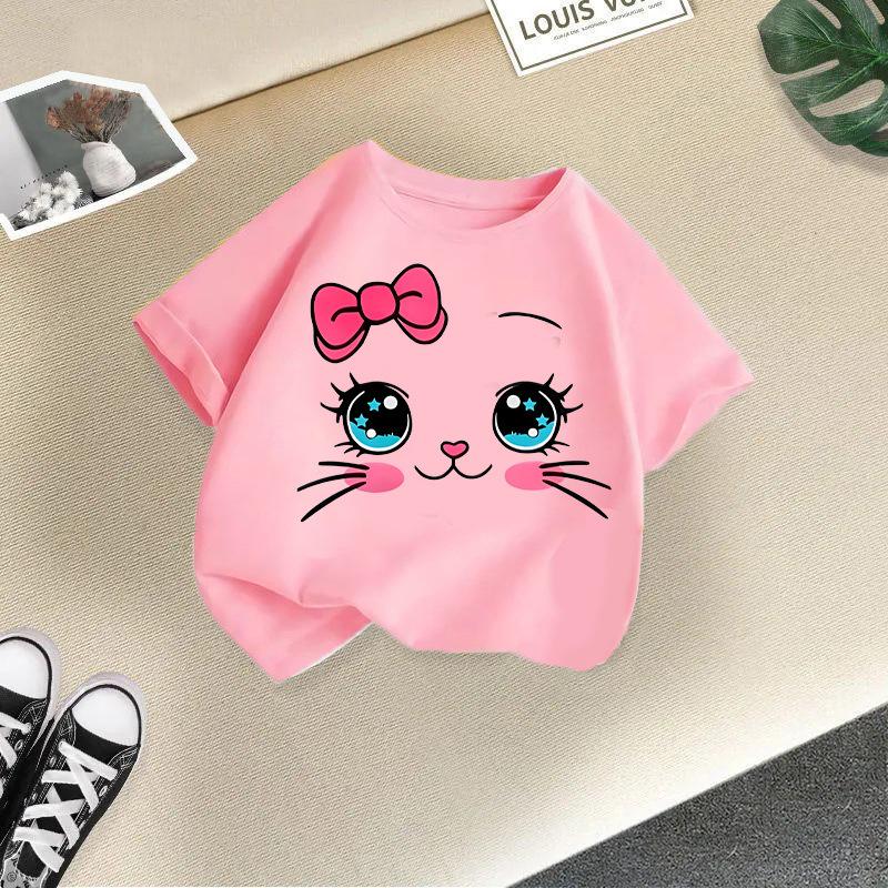 2026 New Summer Girls' Short-Sleeve T-Shirt - Stylish Children's Clothing Top