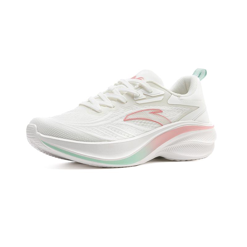 Anta Leaf 1.0 Low Top Casual Running Shoes Women's White Pink
