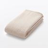 MUJI Soft Thin Cotton Sports Towel 40x110cm Beige Stripe - Quick Dry Compact Gym Bath Towel